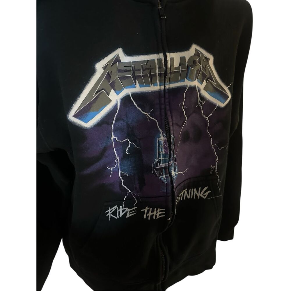 Nice women graphic Metallica Ride The Lightning Zip Up Hoodie full zip hoodie ja - Picture 5 of 12
